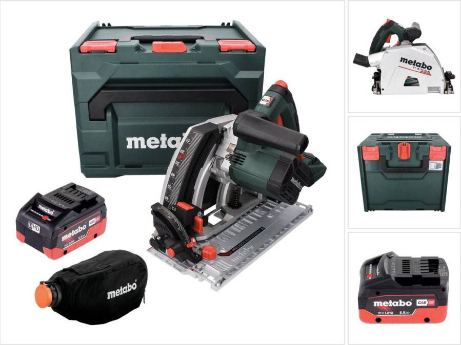 Metabo KT 18 LTX 66 BL accu invalcirkelzaag 18 V 165 mm + 1x accu 5 Ah + X zonder lader
