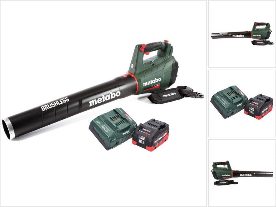 Metabo LB 18 LTX BL accubladblazer 18 V borstelloos + 1x oplaadbare accu 10.0 Ah + lader