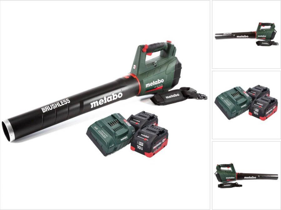 Metabo LB 18 LTX BL accubladblazer 18 V borstelloos + 2x accu 10.0 Ah + lader