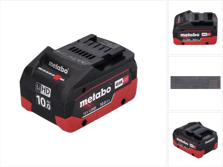 Metabo Batterij LiHD 18V 10 Ah | Gereedschap Accu's&Laders | 4061792191112