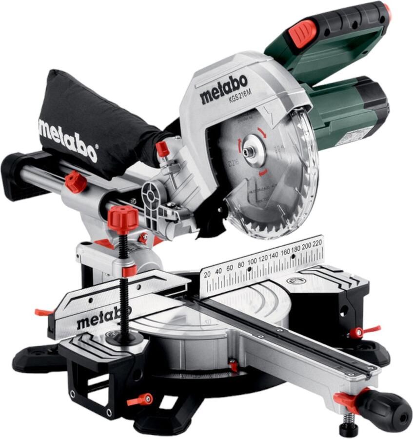Metabo Afkortzaag KGS 216 M met trekfunctie nieuwste model 613216000