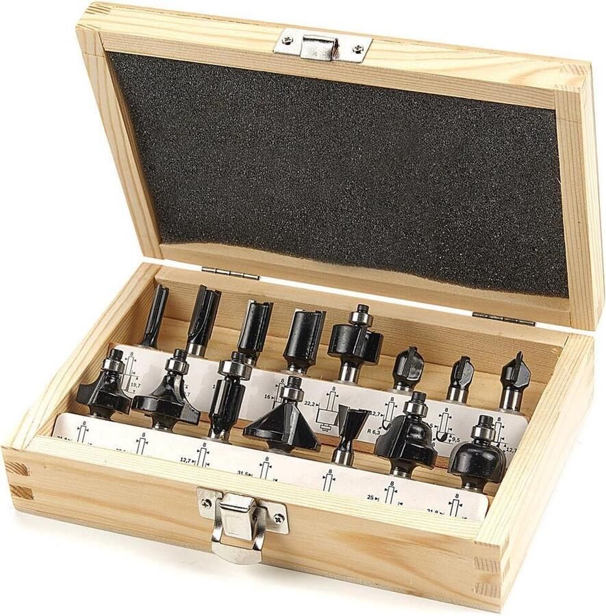 Metabo 631039000 Freesset 15-delig 8mm schacht in kist