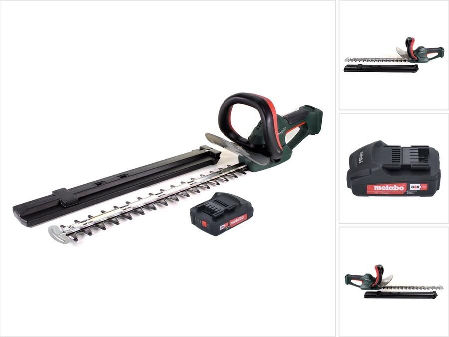 Metabo AHS 18-55 V accu heggenschaar 18 V 53 cm + 1x accu 2.0 Ah zonder oplader