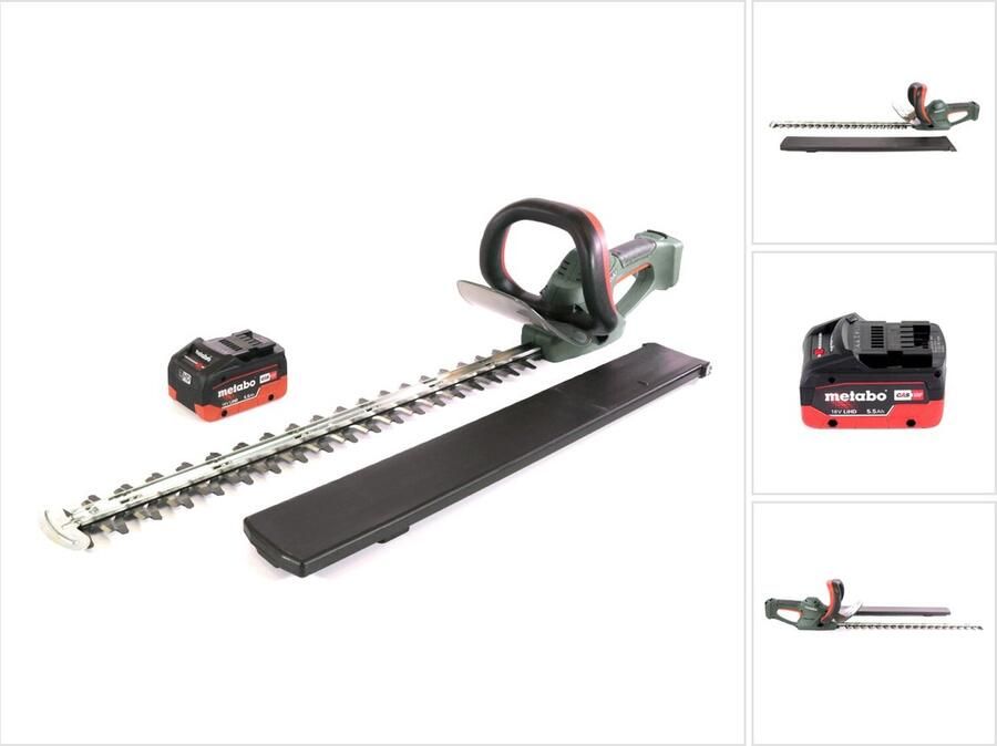 Metabo AHS 18-65 V accu heggenschaar 18 V 63 cm + 1x accu 5 Ah zonder oplader