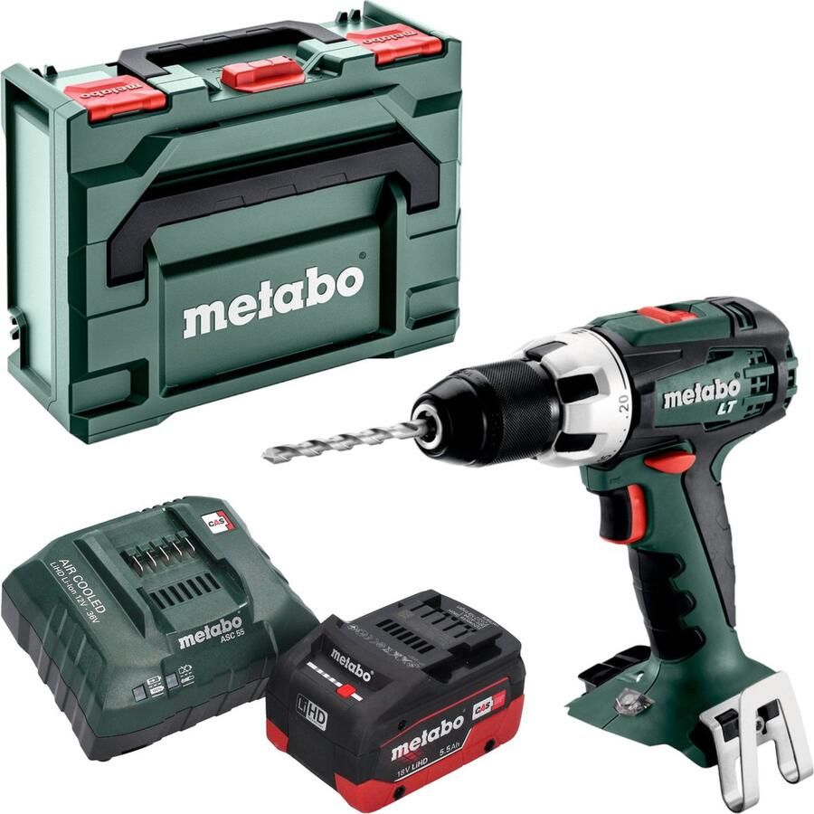 Metabo BS 18 LT accuboormachine 18 V 60 Nm + 1x LiHD accu 5.5 Ah + lader + X