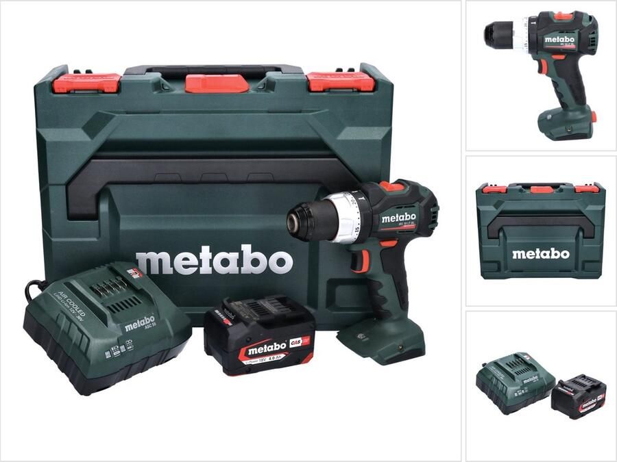 Metabo BS 18 LT BL accuboormachine 18 V 75 Nm borstelloos + 1x accu 4.0 Ah + lader + X