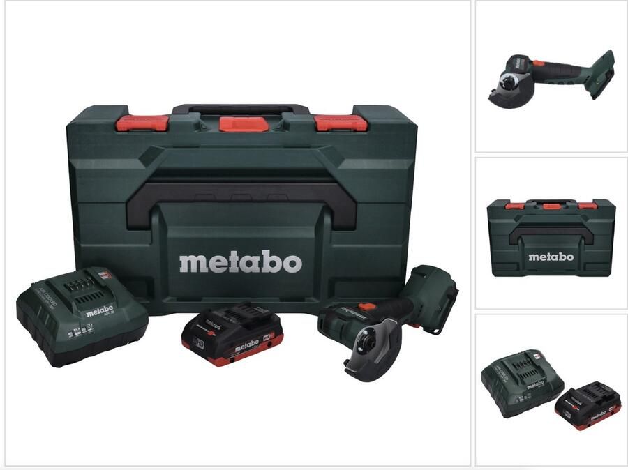 Metabo CC 18 LTX accu haakse slijper 18 V 76 mm borstelloos + 1x accu 4.0Ah + lader + X