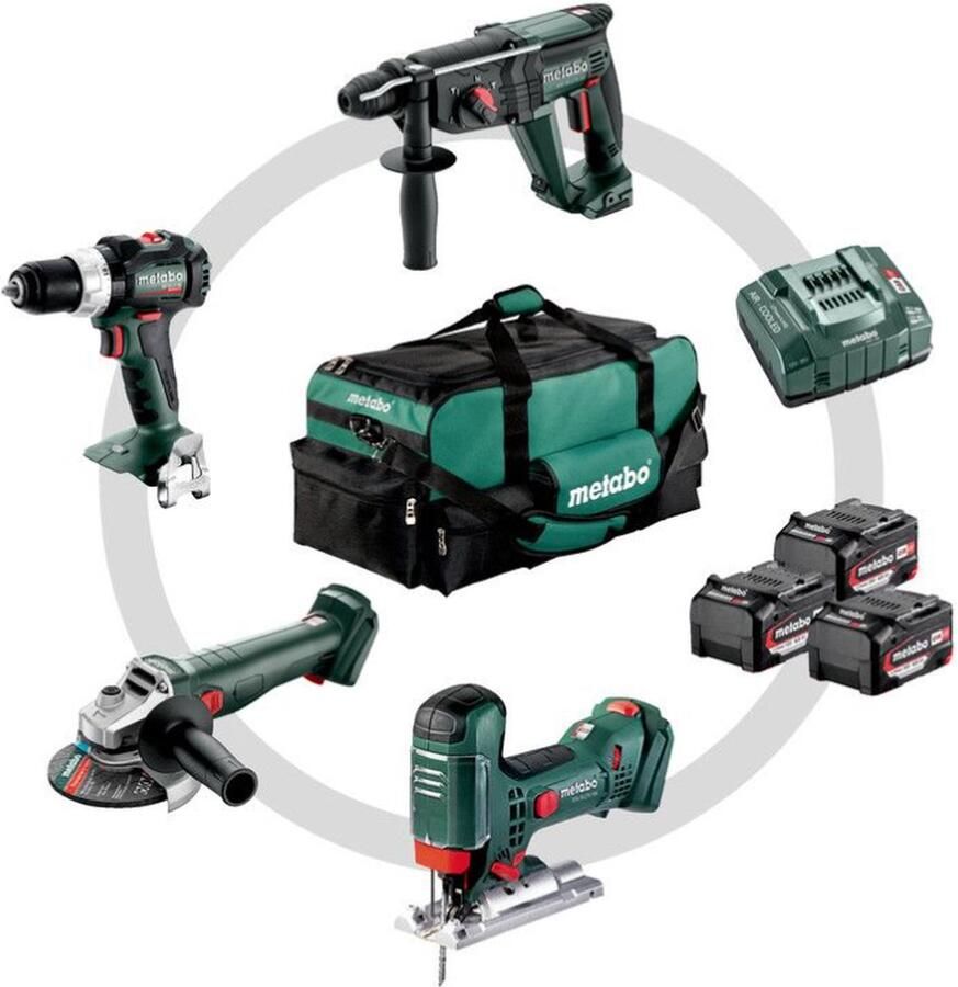 Metabo Combo Set 4.3 18V 4 Machines 3 x 4.0Ah Li-Ion