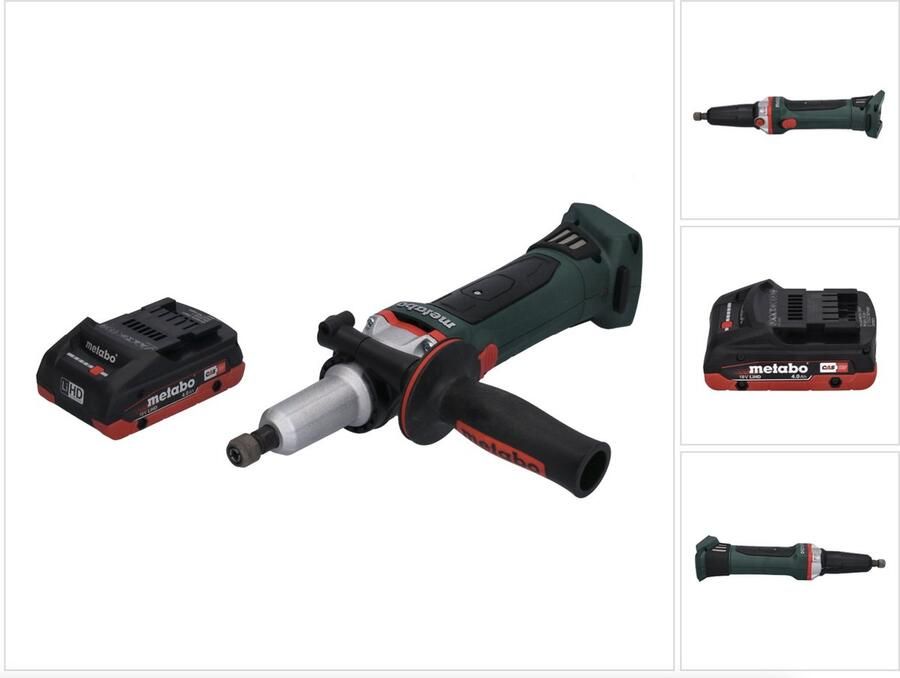 Metabo GA 18 LTX G accuslijpmachine 18 V 6 mm + 1x accu 4.0 Ah zonder lader