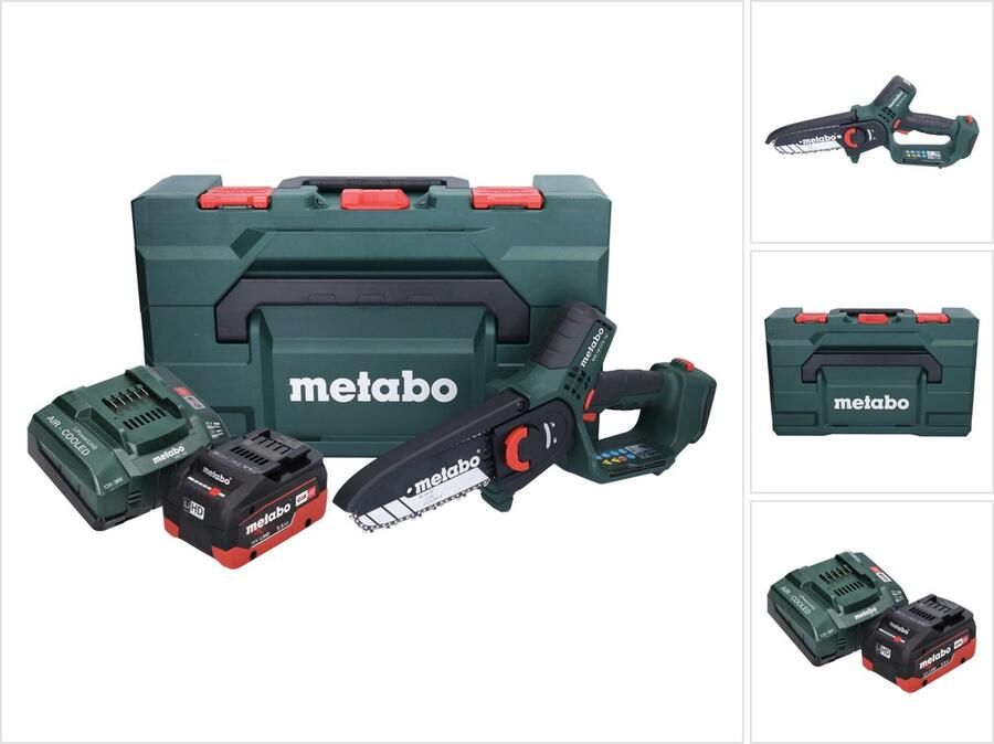 Metabo MS 18 LTX 15 accusnoeizaag 18 V 15 cm 5 m s + 1x accu 5 Ah + lader + X