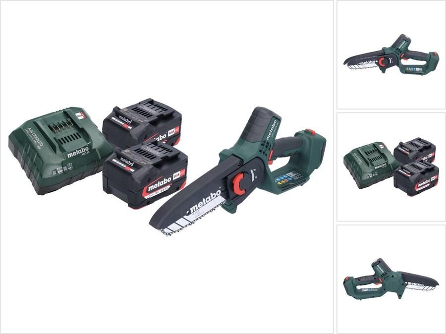 Metabo MS 18 LTX 15 accusnoeizaag 18 V 15 cm 5 m s + 2x accu 4.0 Ah + lader
