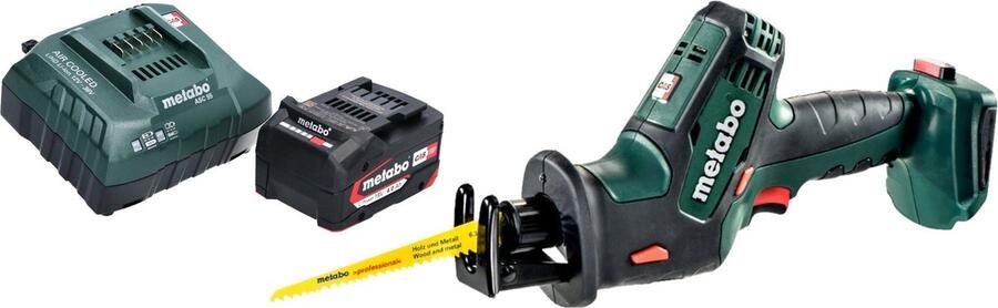 Metabo SSE 18 LTX Compacte accu reciprozaag 18 V 13 mm + 1x accu 4.0 Ah + lader