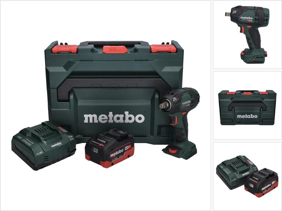 Metabo SSW 18 LTX 300 BL accuslagmoersleutel 18 V 300 Nm 1 2 borstelloos + 1x oplaadbare accu 8.0 Ah + lader + X