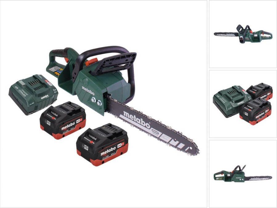 Metabo MS 36-18 LTX BL 40 Accu-kettingzaag 36 V ( 2x 18 V ) 40 cm 22 m s borstelloos + 2x accu 8.0 Ah + lader