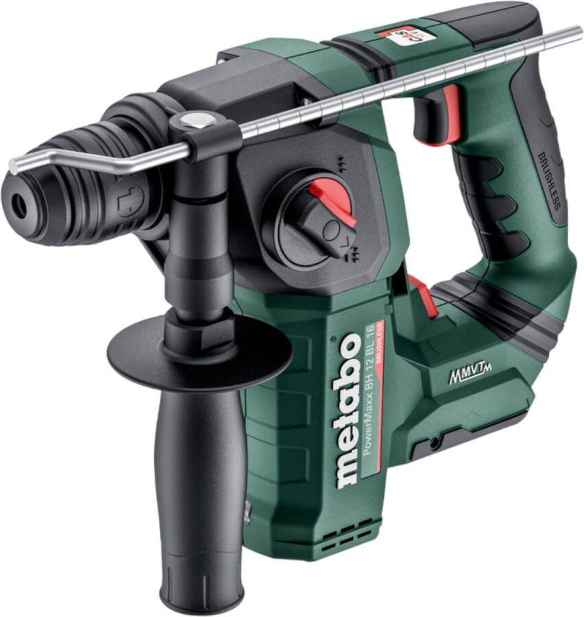 Metabo PowerMaxx BH 12 BL 16 accuklopboormachine 12 V 1 3 J SDS-Plus Brushless + koffer ( 600207860 ) zonder accu zonder oplader