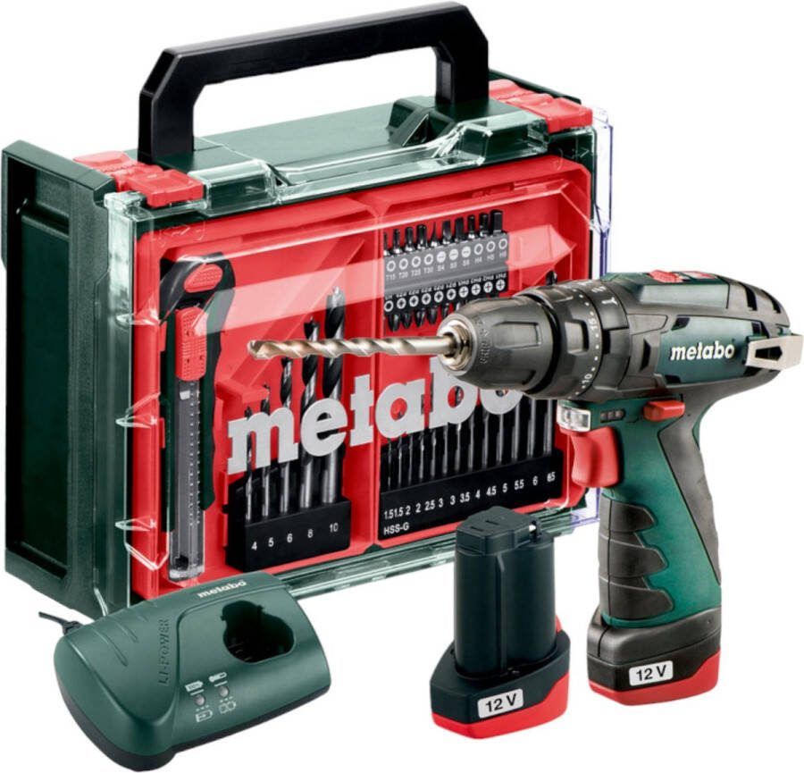 Metabo PowerMaxx SB Basic Set 600385710 Accu-slagmoersleutel 34 Nm 18 V Aantal meegeleverde accus: 2 LiHD Brushless In
