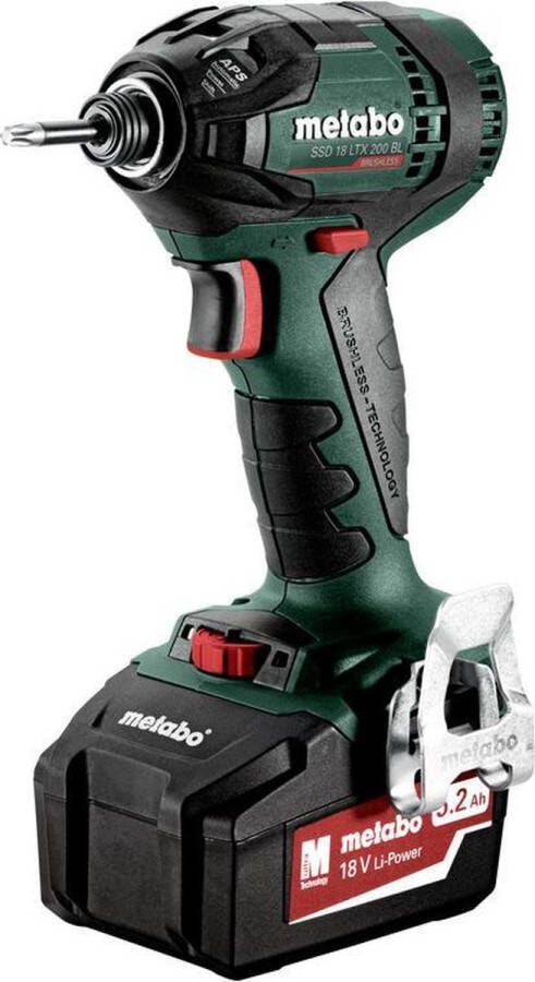 Metabo SSD 18 LTX 200 BL 18V Li-Ion accu slagschroevendraaier set (2x 5.2Ah accu) in koffer koolborstelloos