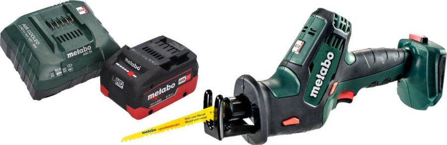 Metabo SSE 18 LTX Compact accu reciprozaag 18 V 13 mm + 1x LiHD accu 5 Ah + lader