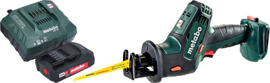 Metabo SSE 18 LTX Compacte accu reciprozaag 18 V 13 mm + 1x accu 2.0 Ah + lader