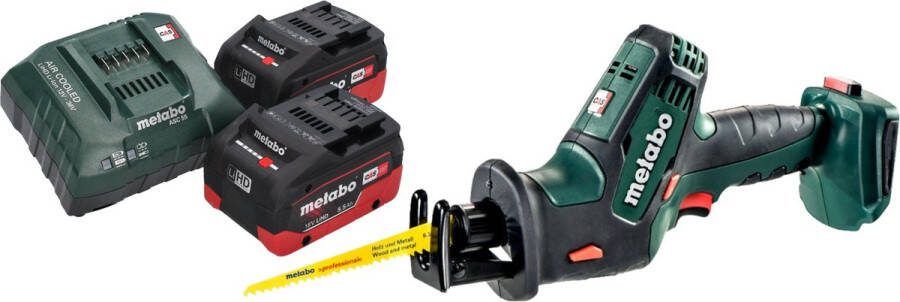 Metabo SSE 18 LTX Compacte accu reciprozaag 18 V 13 mm + 2x LiHD accu 5 Ah + lader