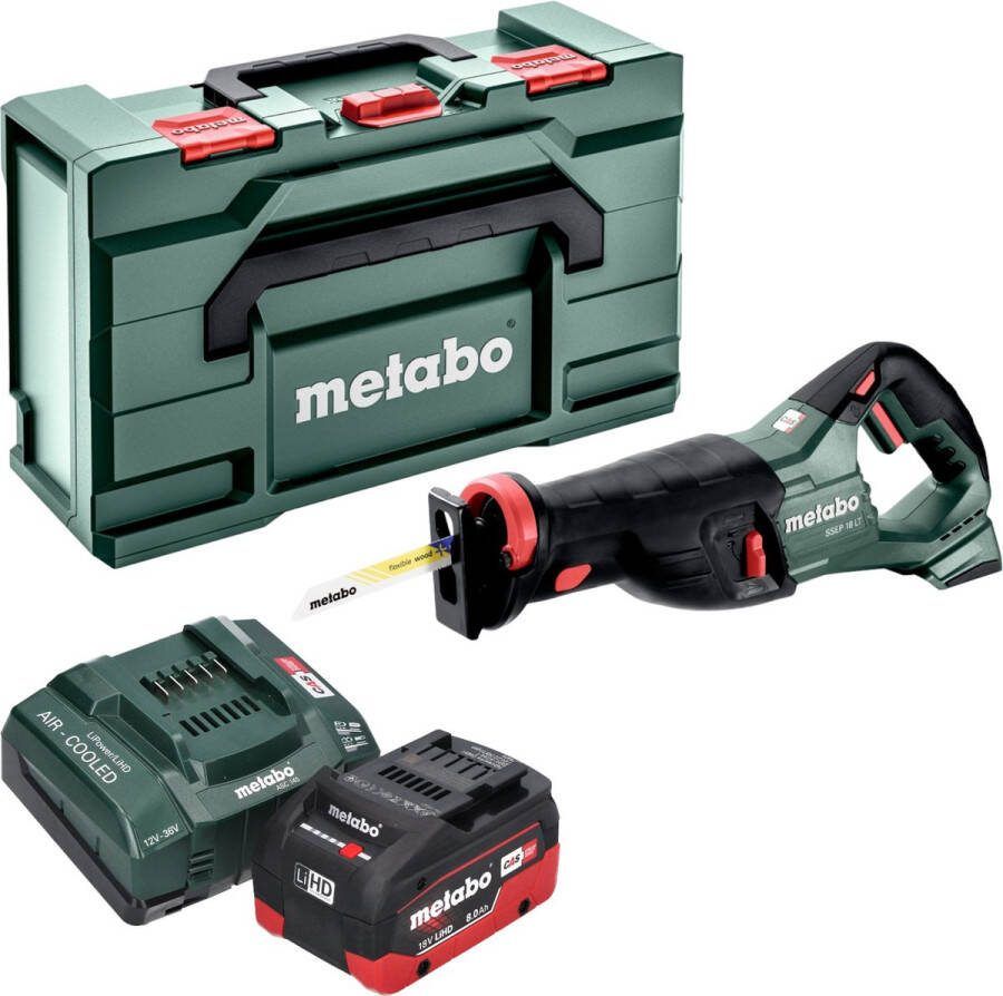 Metabo SSEP 18 LT accu reciprozaag 18 V 32 mm + 1x LiHD accu 8.0 Ah + lader + x