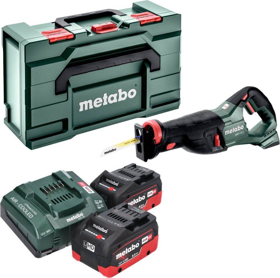 Metabo SSEP 18 LT accu reciprozaag 18 V 32 mm + 2x LiHD accu 8.0 Ah + lader + x