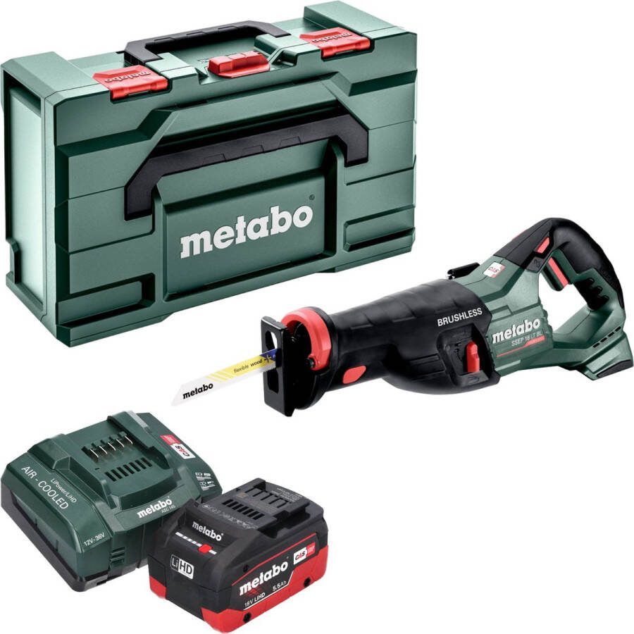 Metabo SSEP 18 LT BL accu reciprozaag 18 V 32 mm borstelloos + 1x LiHD accu 5 Ah + lader + x