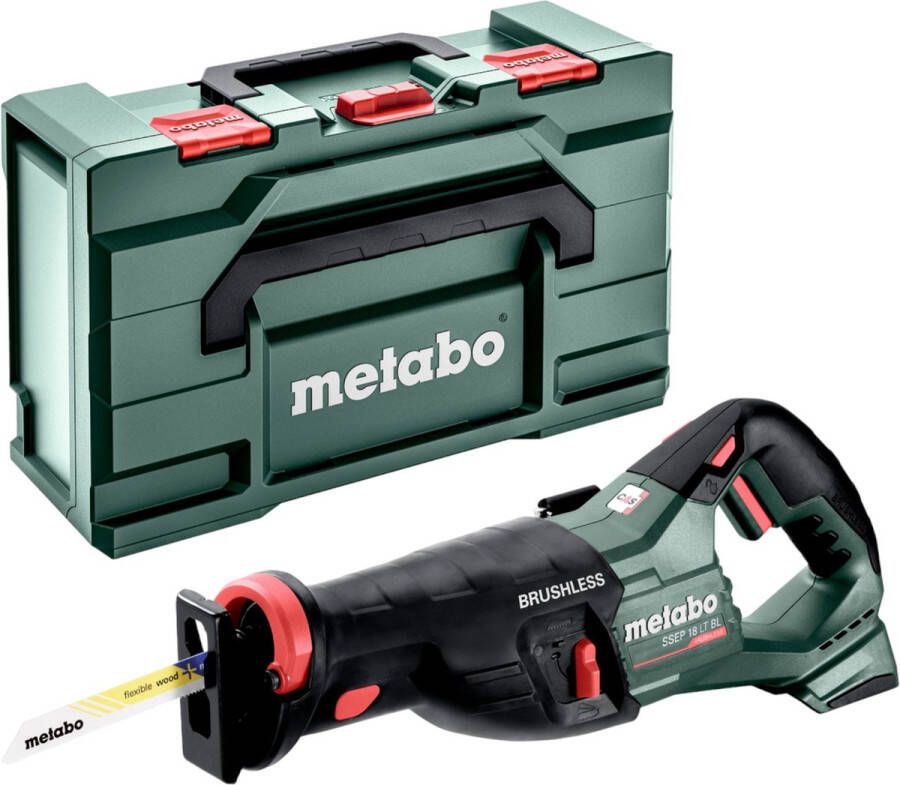 Metabo SSEP 18 LT BL Accu-reciprozaag 601617840 Zonder accu Zonder lader Incl. koffer 18 V