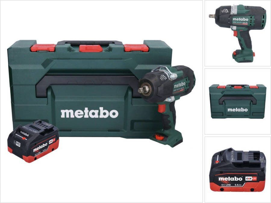 Metabo SSW 18 LTX 1450 BL accu-slagmoersleutel 18 V 1450 Nm borstelloos + 1x oplaadbare accu 5 Ah + X zonder oplader