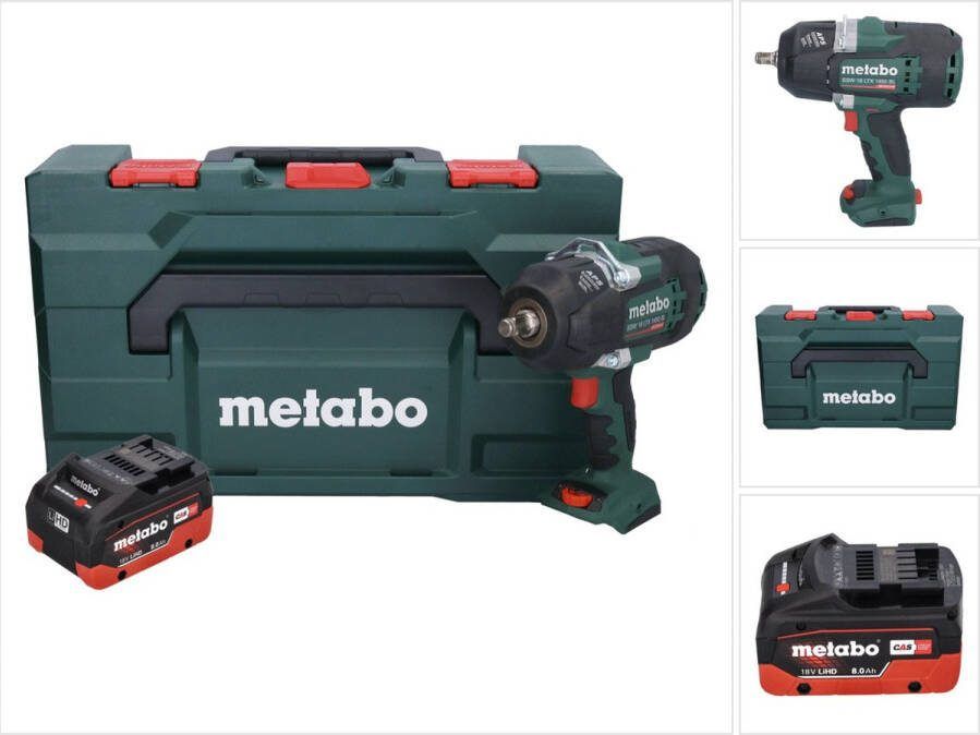 Metabo SSW 18 LTX 1450 BL accu-slagmoersleutel 18 V 1450 Nm borstelloos + 1x oplaadbare accu 8.0 Ah + X zonder oplader