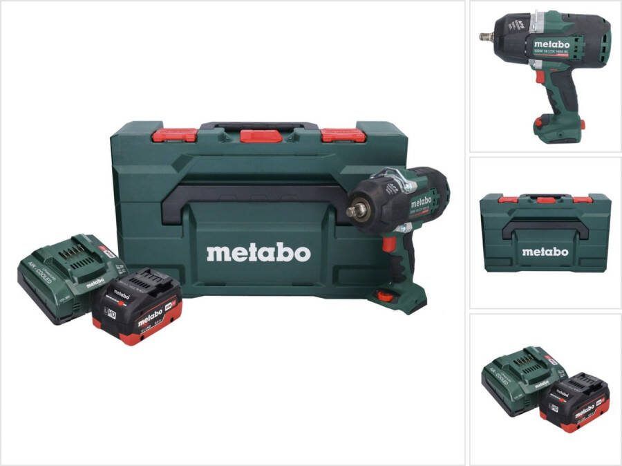 Metabo SSW 18 LTX 1450 BL accuslagmoersleutel 18 V 1450 Nm borstelloos + 1x oplaadbare accu 8.0 Ah + lader + X