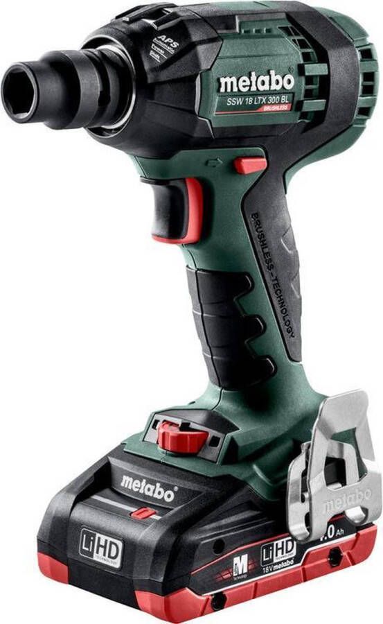 Metabo SSW 18 LTX 300 BL 18V LiHD Accu slagmoersleutel set (2x 4.0Ah accu) in Koffer 300Nm 1 2 koolborstelloos