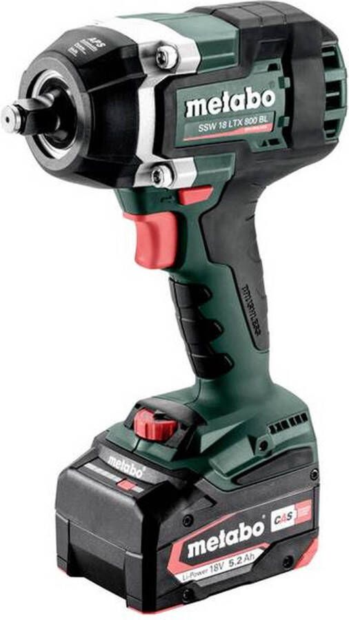 Metabo SSW 18 LTX 800 BL 602403650 Accu-slagmoersleutel 18 V 5.2 Ah Li-ion Incl. accu Incl. 2 accus Incl. lader
