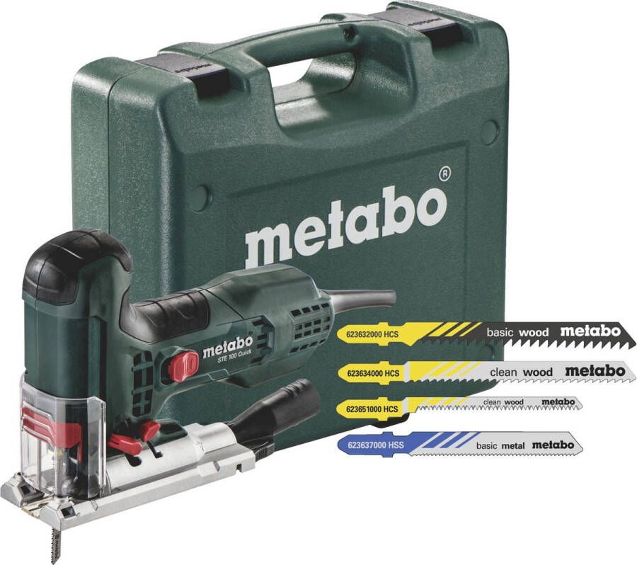 Metabo STE 100 QUICK SET Decoupeerzaag incl. 20 decoupeerzaagbladen in koffer 710W T-greep variabel