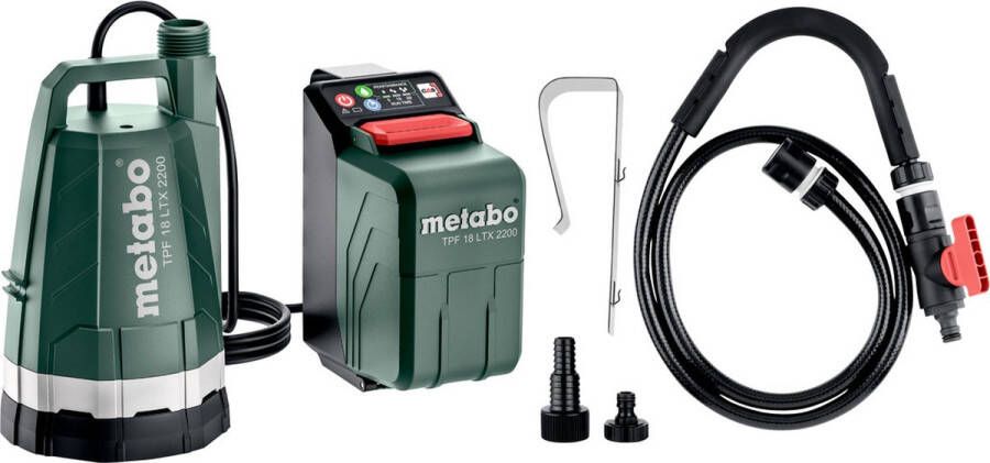 Metabo TPF 18 LTX 2200 accu-dompel- en regentonpomp 18V 2200 l h