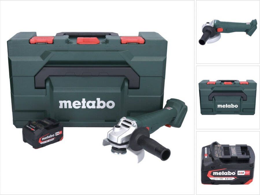 Metabo W 18 7-125 Accuslijper 18 V 125 mm + 1x accu 4.0 Ah + X zonder lader