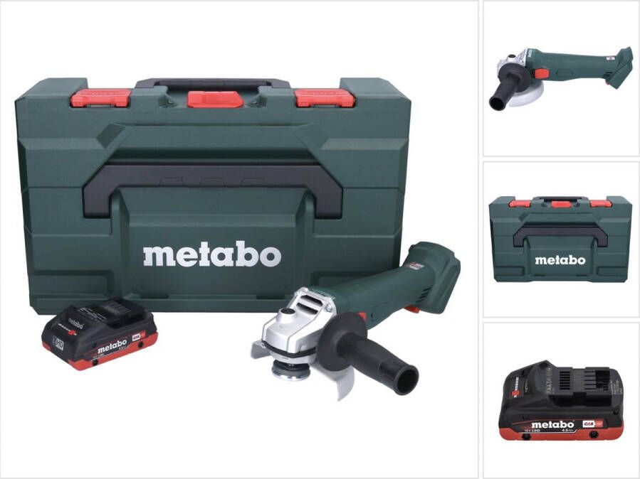 Metabo W 18 7-125 Accuslijper 18 V 125 mm + 1x accu 4.0 Ah + X zonder lader
