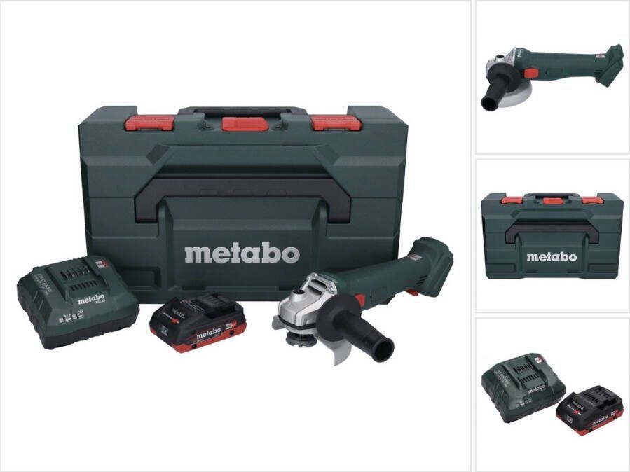 Metabo W 18 L 9-125 accu haakse slijper 18 V 125 mm + 1x accu 4.0 Ah + lader + X