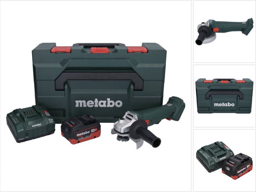 Metabo W 18 L 9-125 Accuslijper 18 V 125 mm + 1x accu 5 Ah + lader + X