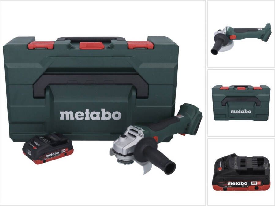 Metabo W 18 L BL 9-125 Snoerloze haakse slijper 18 V 125 mm borstelloos + 1x accu 4.0 Ah + X zonder lader