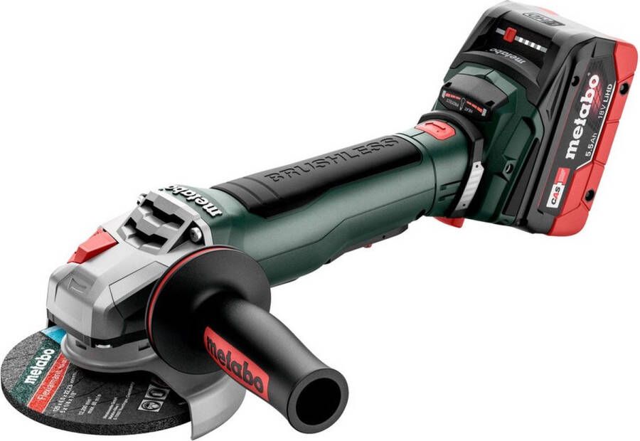 Metabo WPB 18 LT BL 11-125 613059660 Haakse accuslijper 125 mm 18 V 5.5 Ah