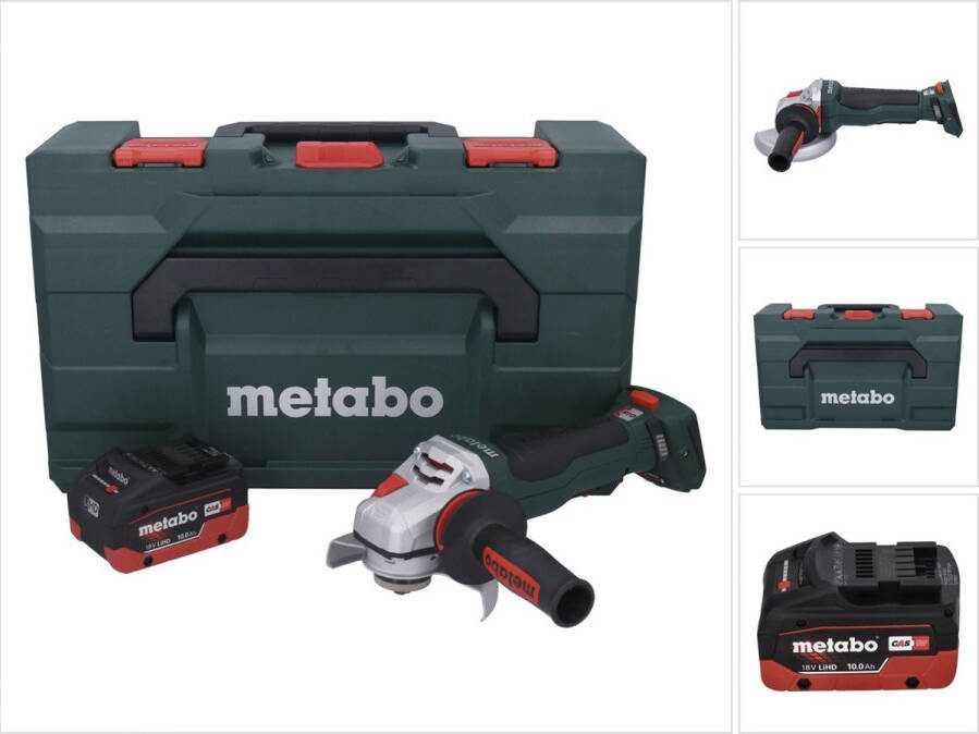 Metabo WPBA 18 LTX BL 15-125 Quick DS accu haakse slijper 18 V 125 mm borstelloos + 1x accu 10.0 Ah + X zonder lader