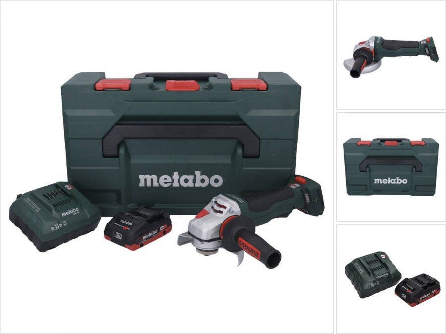 Metabo WPBA 18 LTX BL 15-125 Quick DS accu haakse slijper 18 V 125 mm borstelloos + 1x accu 4.0 Ah + lader + X