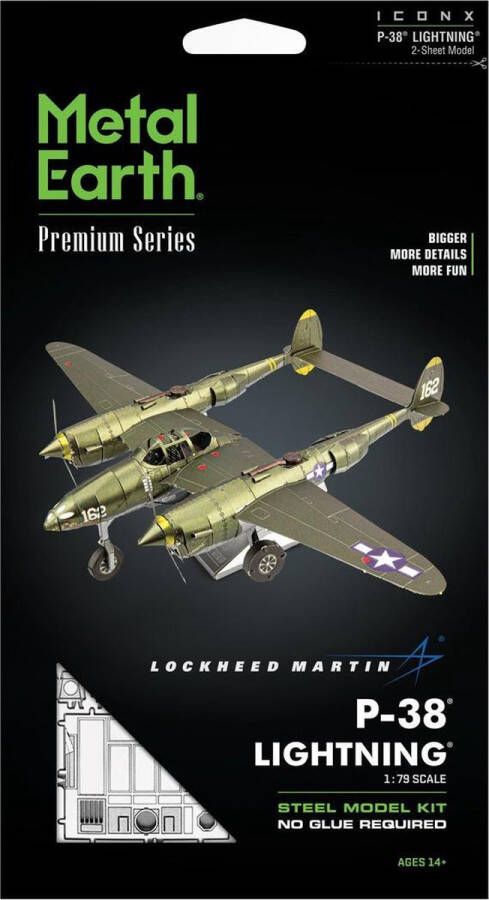 Metal earth Premium Series Lockheed P-38 lightning