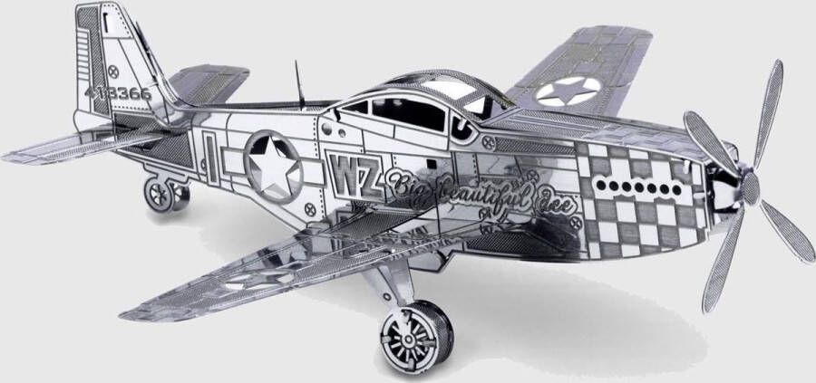 Metal Earth Mustang P-51 3d Modelbouwset 9 5 Cm