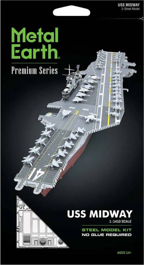 Metal earth modelbouw metaal USS Midway vliegdekschip