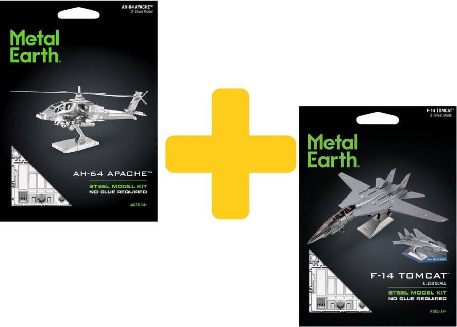 Metal earth modelbouw metaal voordeelpakket gevechtsvliegtuigen