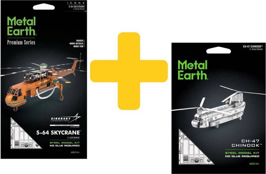 Metal earth modelbouw metaal voordeelpakket Transporthelikopters