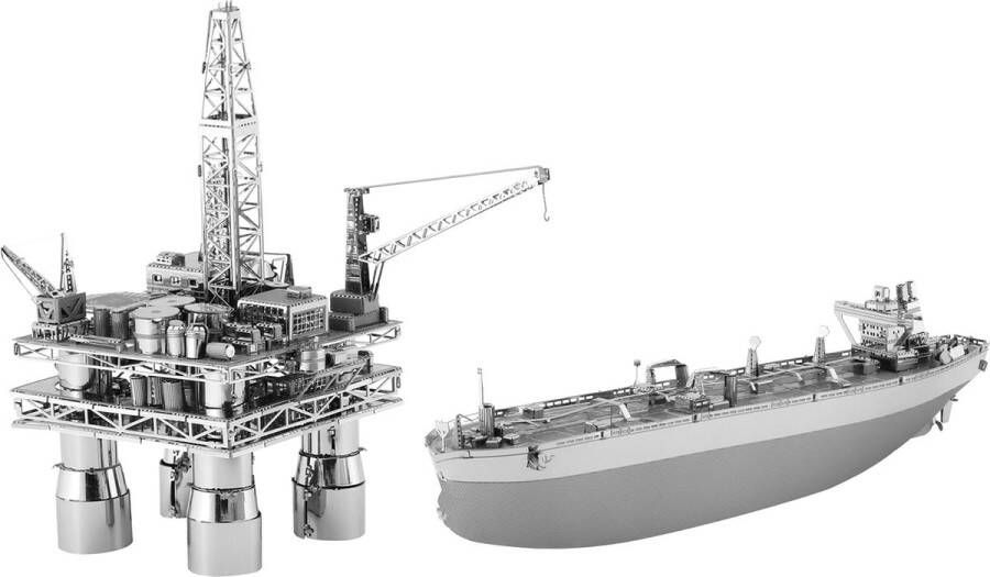 Metal Earth Offshore Oil Rig and Tanker modelbouwset