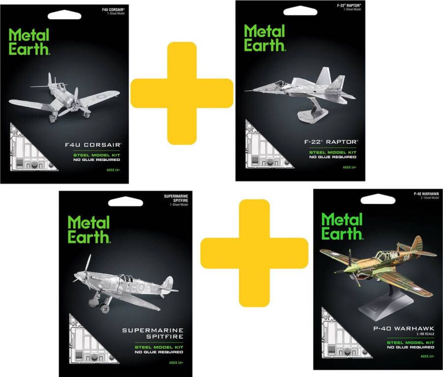 Metal earth voordeelpakket modelbouw metaal Jachtvliegtuigen deel 2